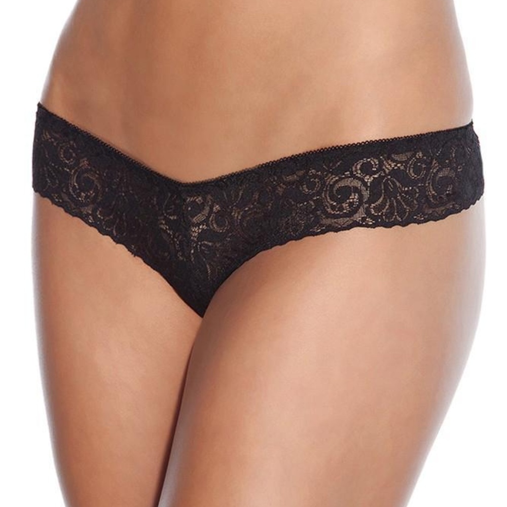 Black Lace Pearl Panty